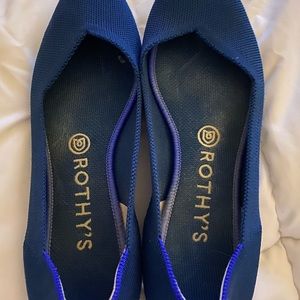 Navy Point Rothys Size 9